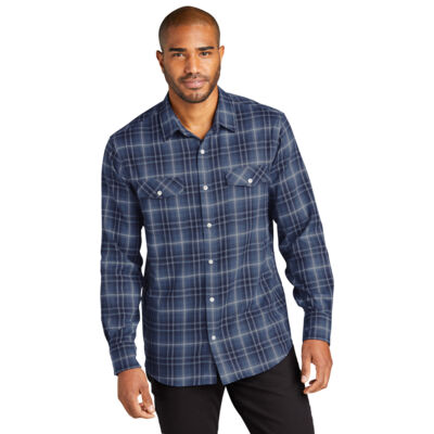 Long Sleeve Ombre Plaid Shirt Thumbnail