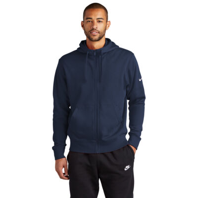 Club Fleece Sleeve Swoosh Full Zip Hoodie Thumbnail