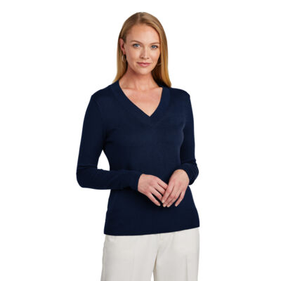 Women's Cotton Stretch V Neck Sweater Thumbnail