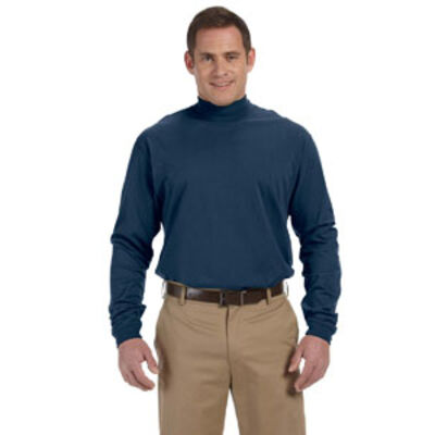 Adult Sueded Cotton Jersey Mock Turtleneck Thumbnail