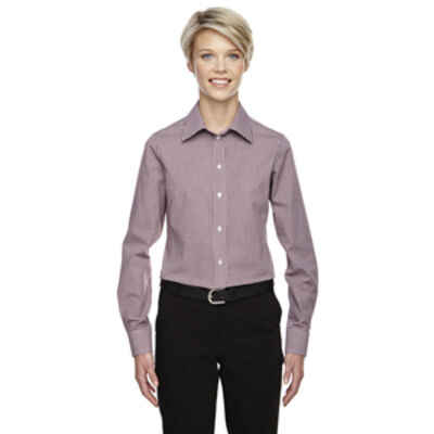 Ladies' Ladies' Crown Collection® Gingham Check Woven Shirt Thumbnail