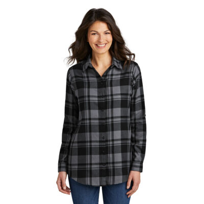 Women's Plaid Flannel Tunic Thumbnail