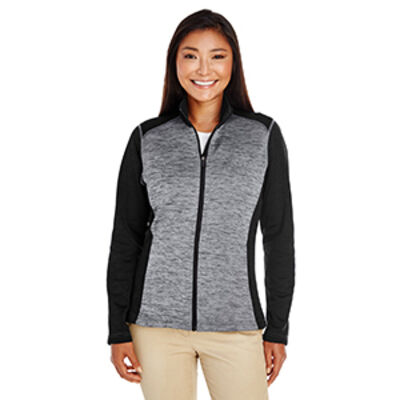 Ladies' Newbury Colorblock Mélange Fleece Full-Zip Thumbnail