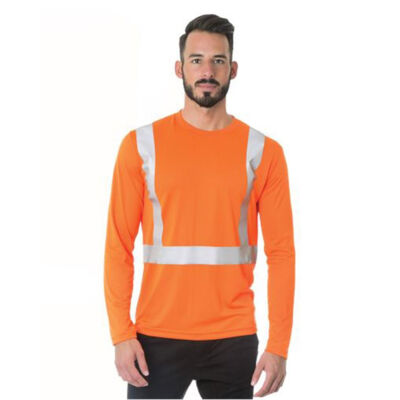 Men's USA-Made Hi-Visibility Long Sleeve Performance T-Shirt Thumbnail
