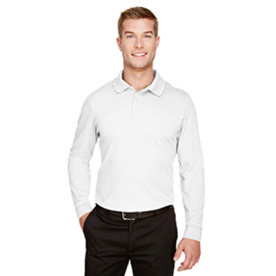 CrownLux Performance® Tall Plaited Long Sleeve Polo Thumbnail