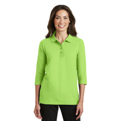 Ladies Silk Touch 3/4 Sleeve Polo Thumbnail