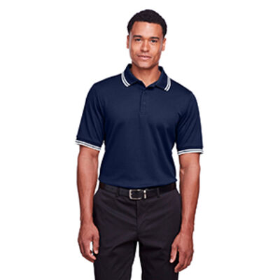 Men's CrownLux Performance™ Plaited Tipped Polo Thumbnail