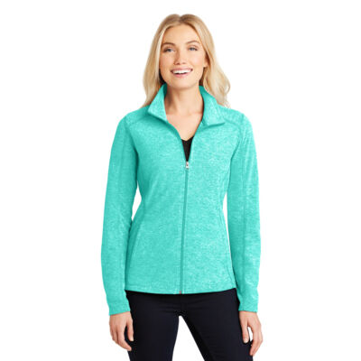 Ladies Heather Microfleece Full Zip Jacket Thumbnail