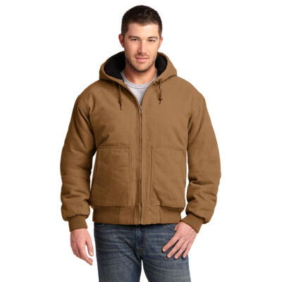 Washed Duck Cloth Insulated Hooded Work Jacket Thumbnail
