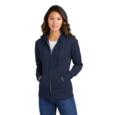Ladies Core Fleece Full Zip Hooded Sweatshirt Thumbnail